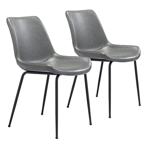 Zuo Modern Dining Chair (Set of 2) Gray Byron