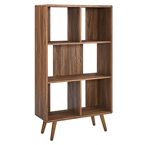 Modway Walnut Transmit Wood Bookcase EEI-5743-WAL