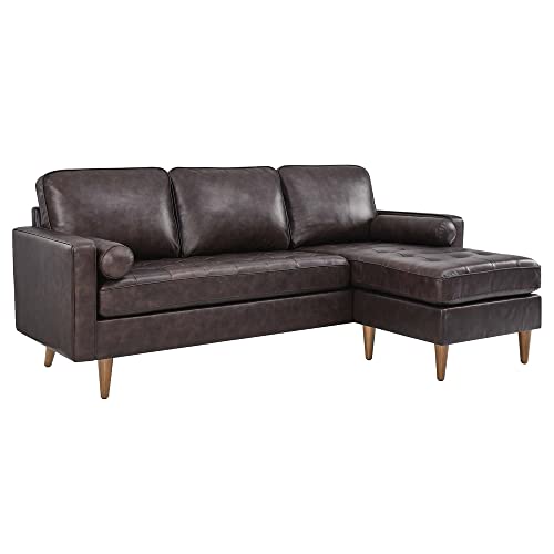 Valour 78" Leather Apartment Sectional Sofa