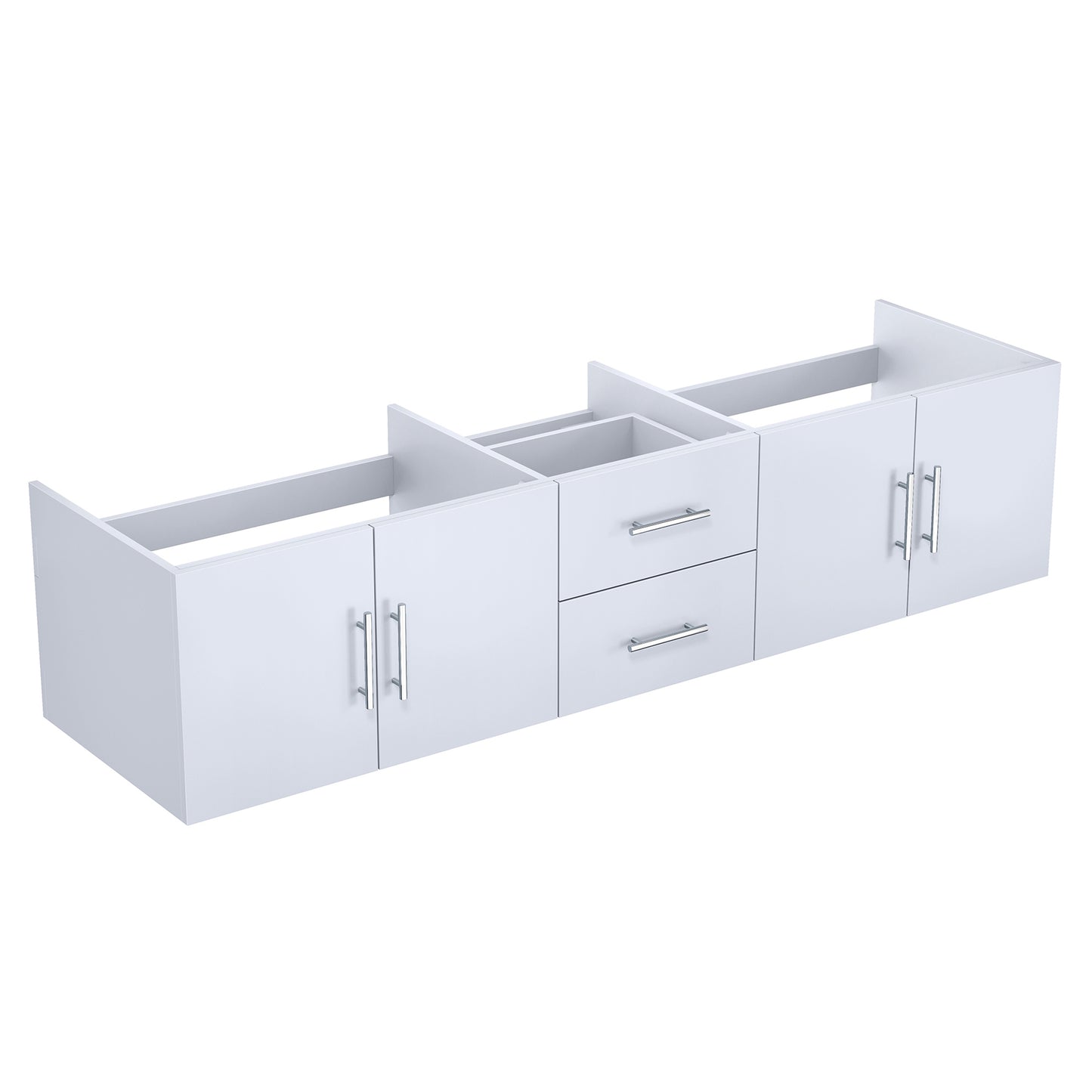 Geneva 80" Glossy White Vanity Cabinet Only