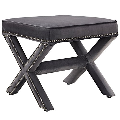 Modway Rivet Contemporary Modern Upholstered Velvet X-Base