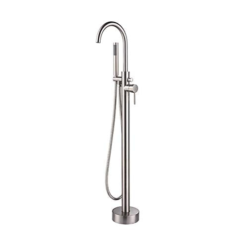 Lexora Free Standing Bathtub Filler/Faucet w/Handheld Showerwand - Brushed Nickel