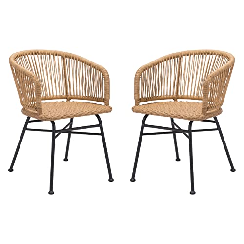 Zuo Modern Dining Chair (Set of 2) Natural Zaragoza