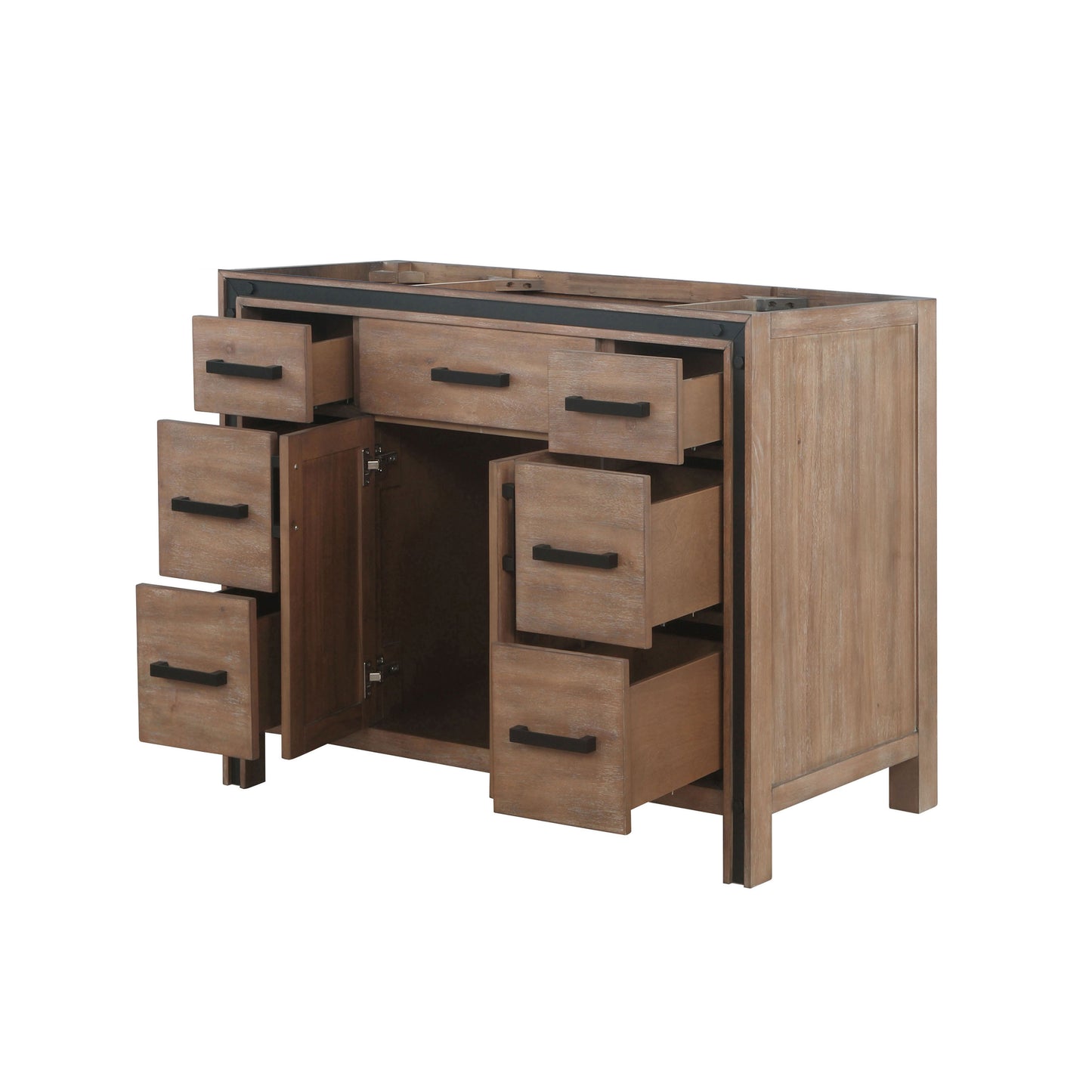 Ziva 48" Rustic Barnwood Vanity Cabinet Only