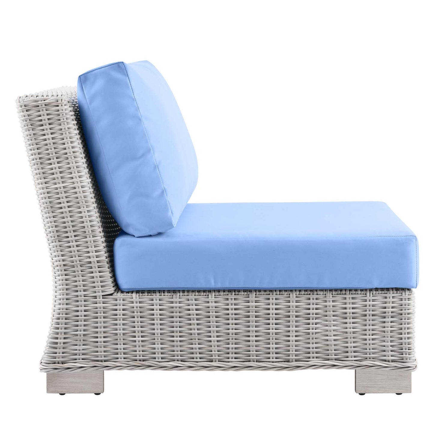 Modway EEI-4847-LGR-LBU Conway Patio Chair, Light Gray Light Blue