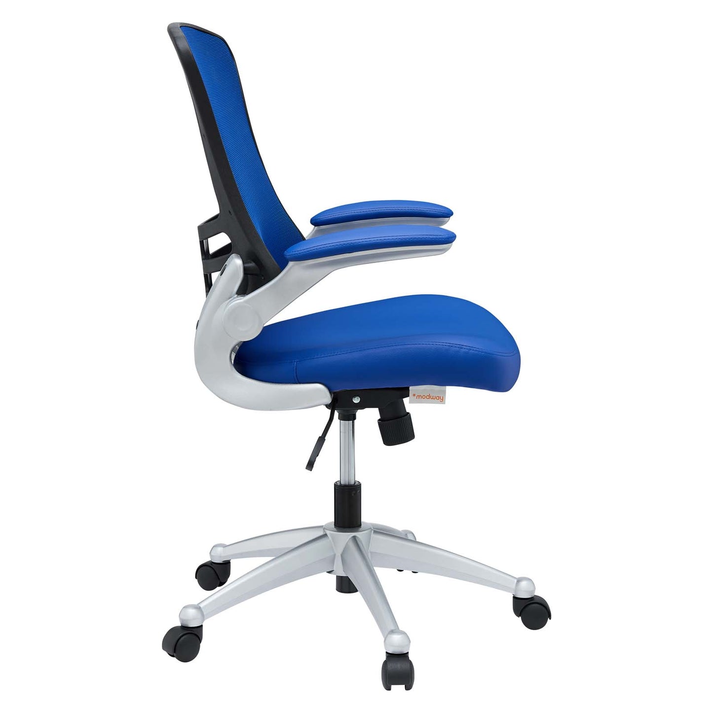 Modway Attainment Mesh Back and Vinyl SeatModern Office Chair in Blue