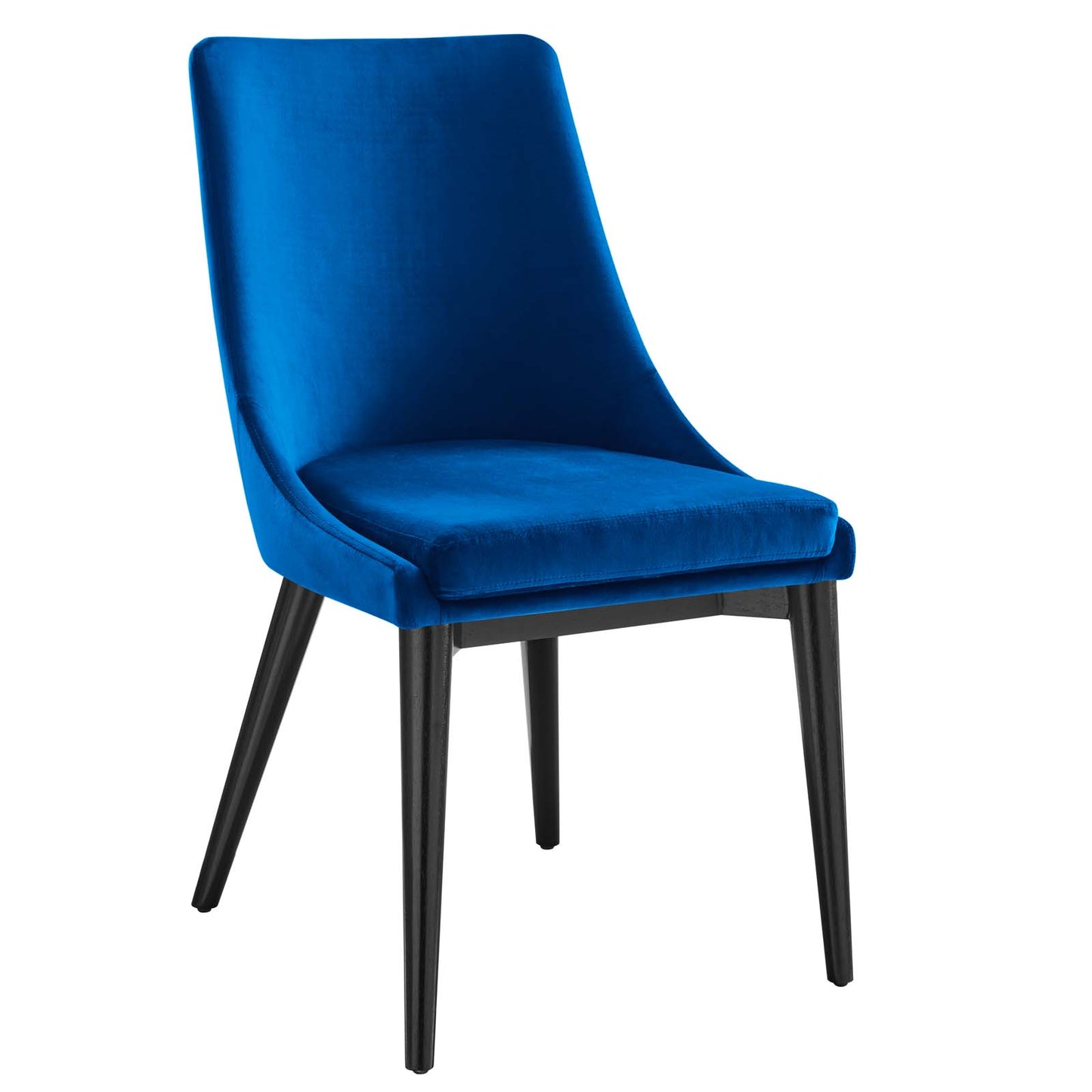 Modway Viscount Performance Velvet Dining Chair with Navy Finish EEI-5009-NAV