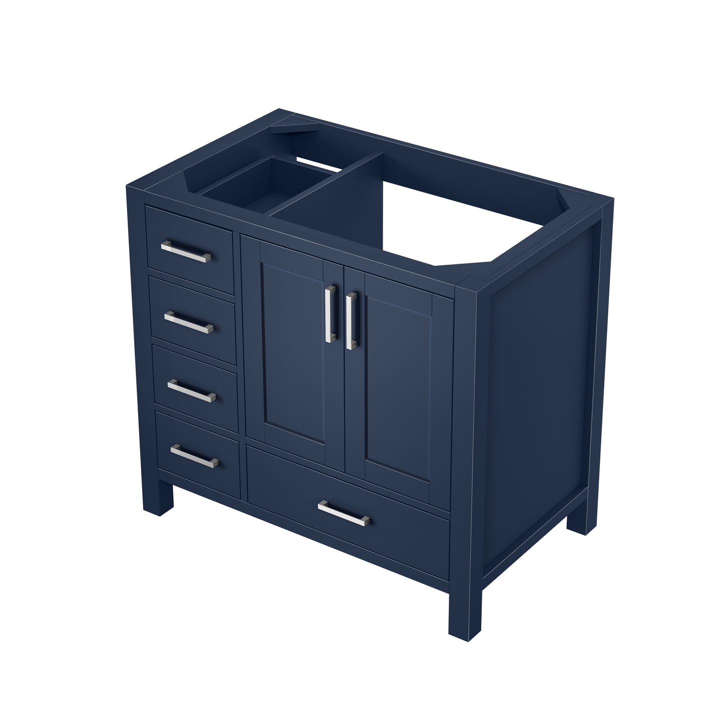 Jacques 36" Navy Blue Vanity Cabinet Only - Right Version