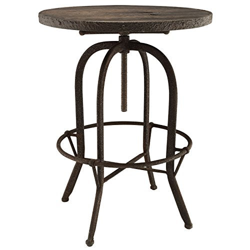 Pine Wood and Iron Metal Table