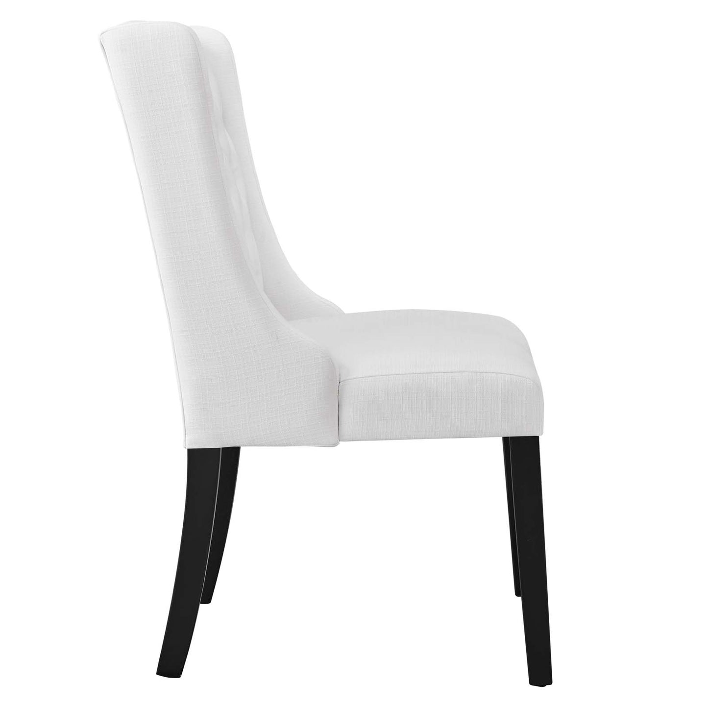 Modway Baronet Button-Tufted Fabric Parsons Dining Chair in White