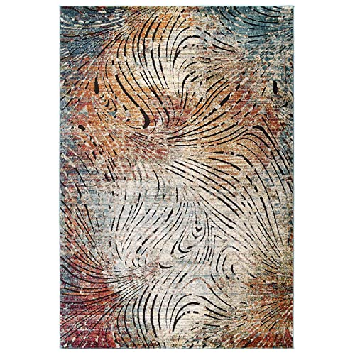 Modway Tribute Ember Contemporary Modern Vintage Mosaic Area Rug