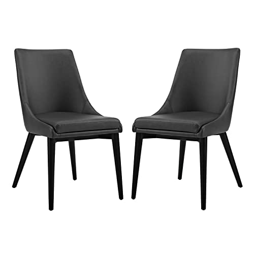 Modway Viscount Set of 2 Fabric Dining Side Chair in Teal
