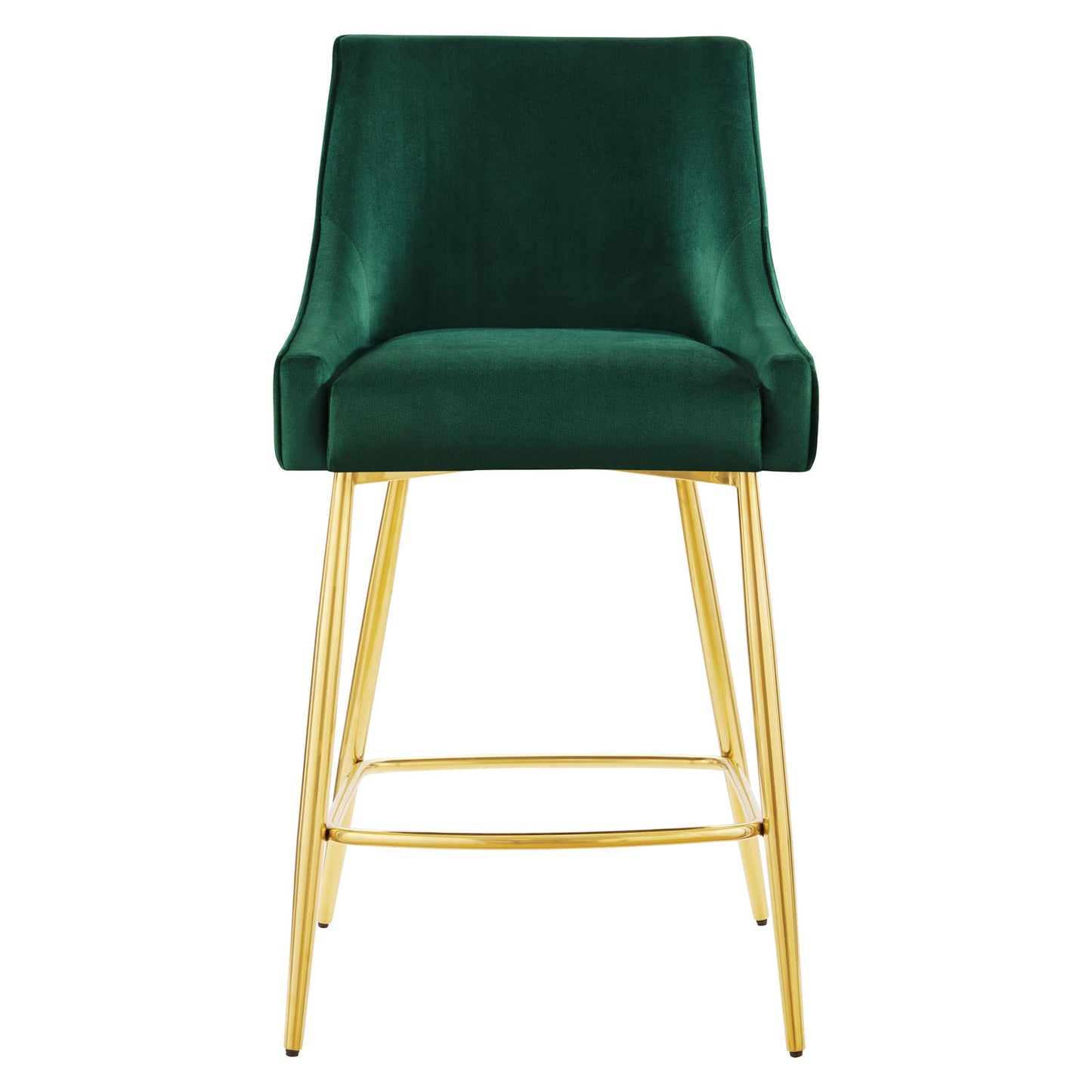 Modway Discern Performance Velvet Counter Stool with Green Finish EEI-5474-GRN