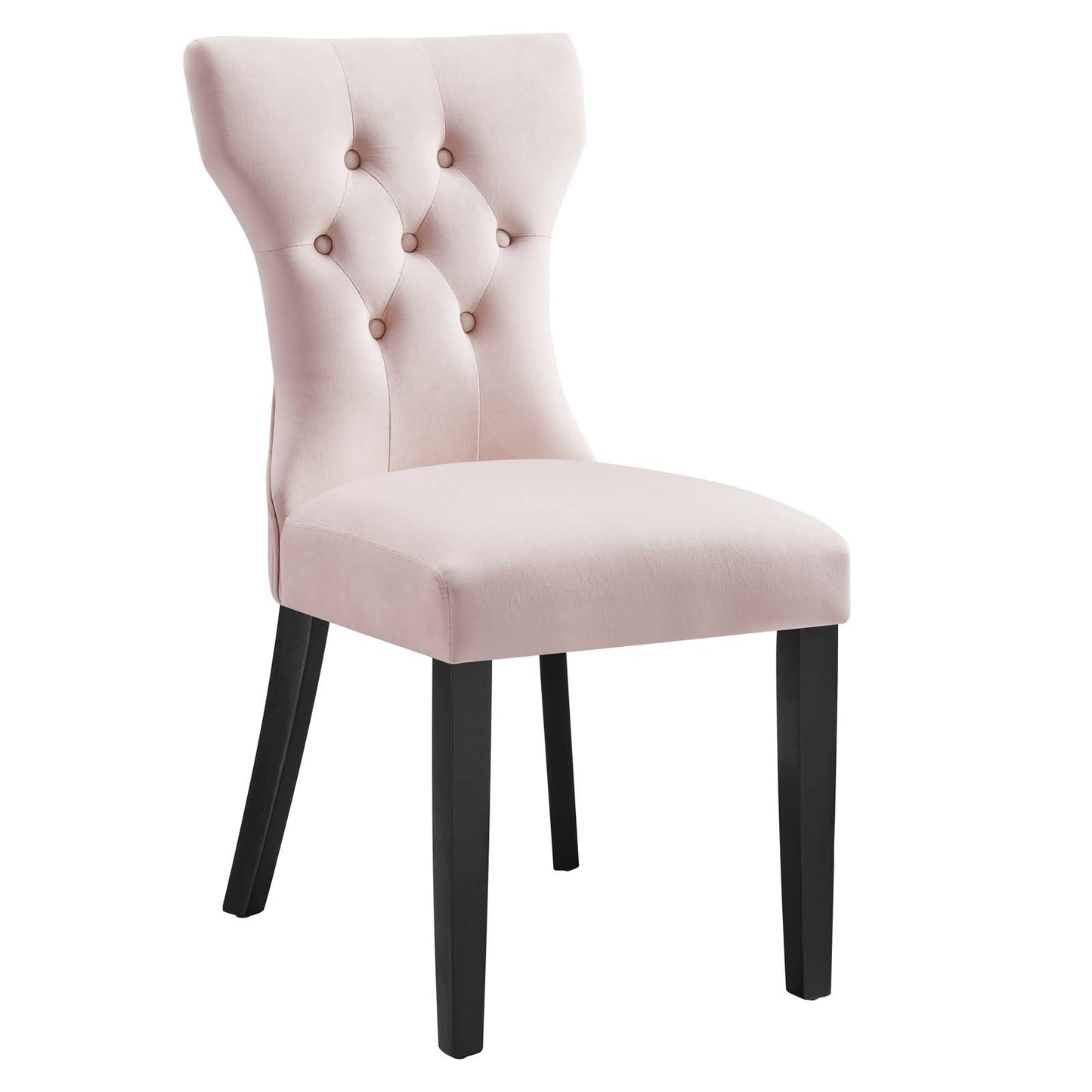 Modway Silhouette Velvet Set of 2 Dining Chairs with Pink Finish EEI-5014-PNK
