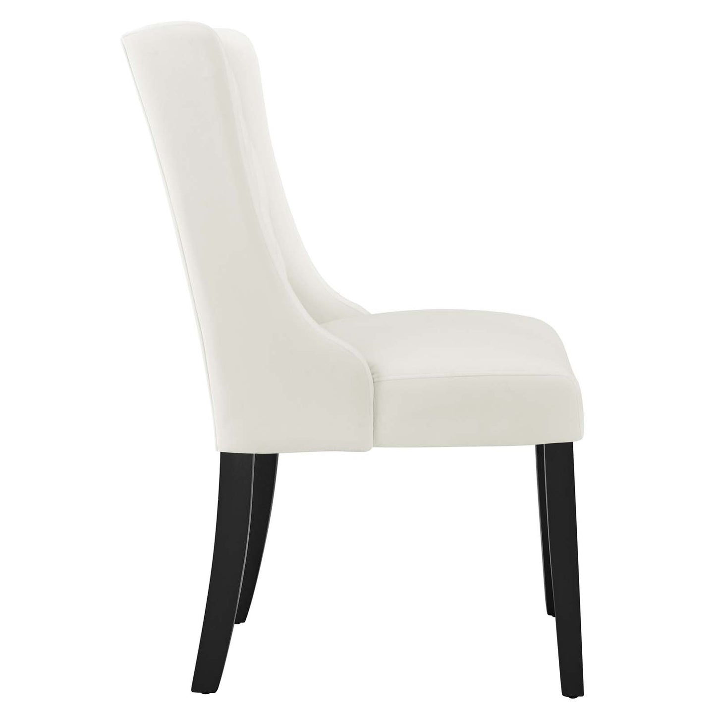 Modway Baronet Velvet Set of 2 Dining Chairs with White Finish EEI-5013-WHI