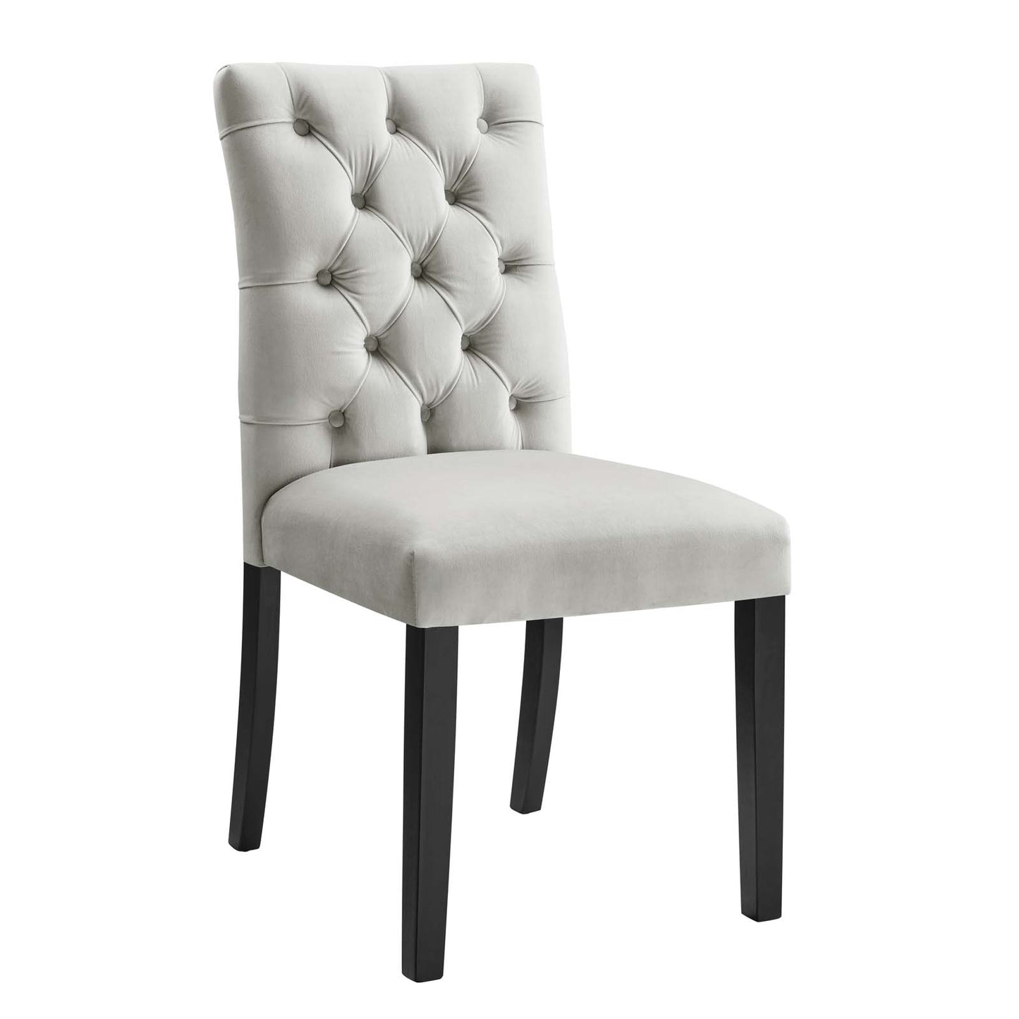 Modway Duchess Velvet Set of 2 Dining Chair with Light Gray Finish EEI-5011-LGR