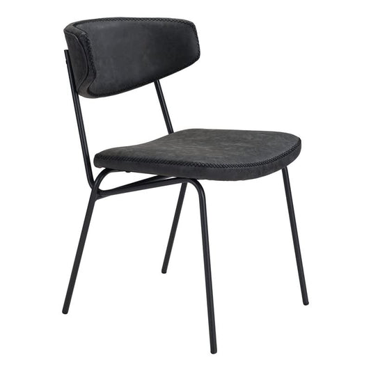 Zuo Modern Dining Chair (Set of 2) Vintage Black Ellen