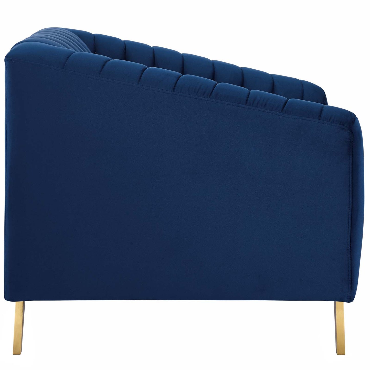 Modway Valiant Vertical Channel Tufted Performance Velvet Armchair, Navy