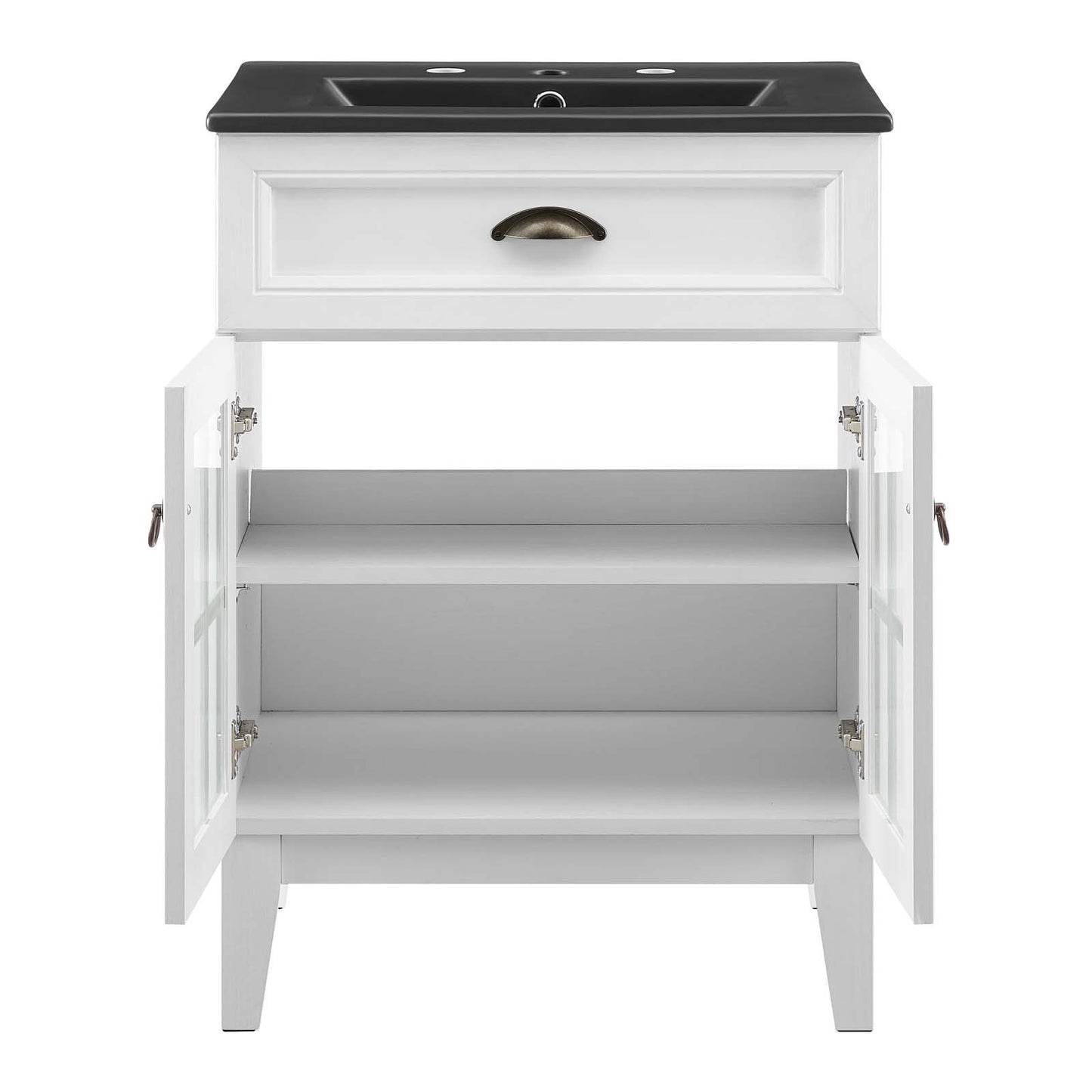 Modway Isle 24" Bathroom Vanity with Sink in White Black