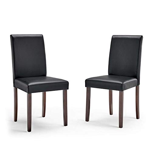 Modway Prosper Faux Leather Dining Side Chair Set of 2, Black