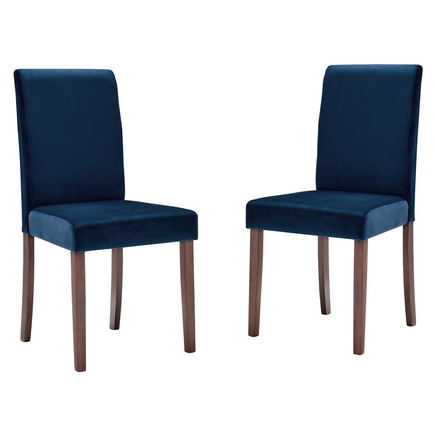 Modway Prosper Upholstered Velvet Dining Side Chair Set of 2, Navy