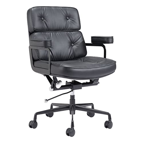 Zuo Modern - Smiths Office Chair Black - Modern - Seating - Steel, Foam, Vinyl - Indoor - 38.2in Height