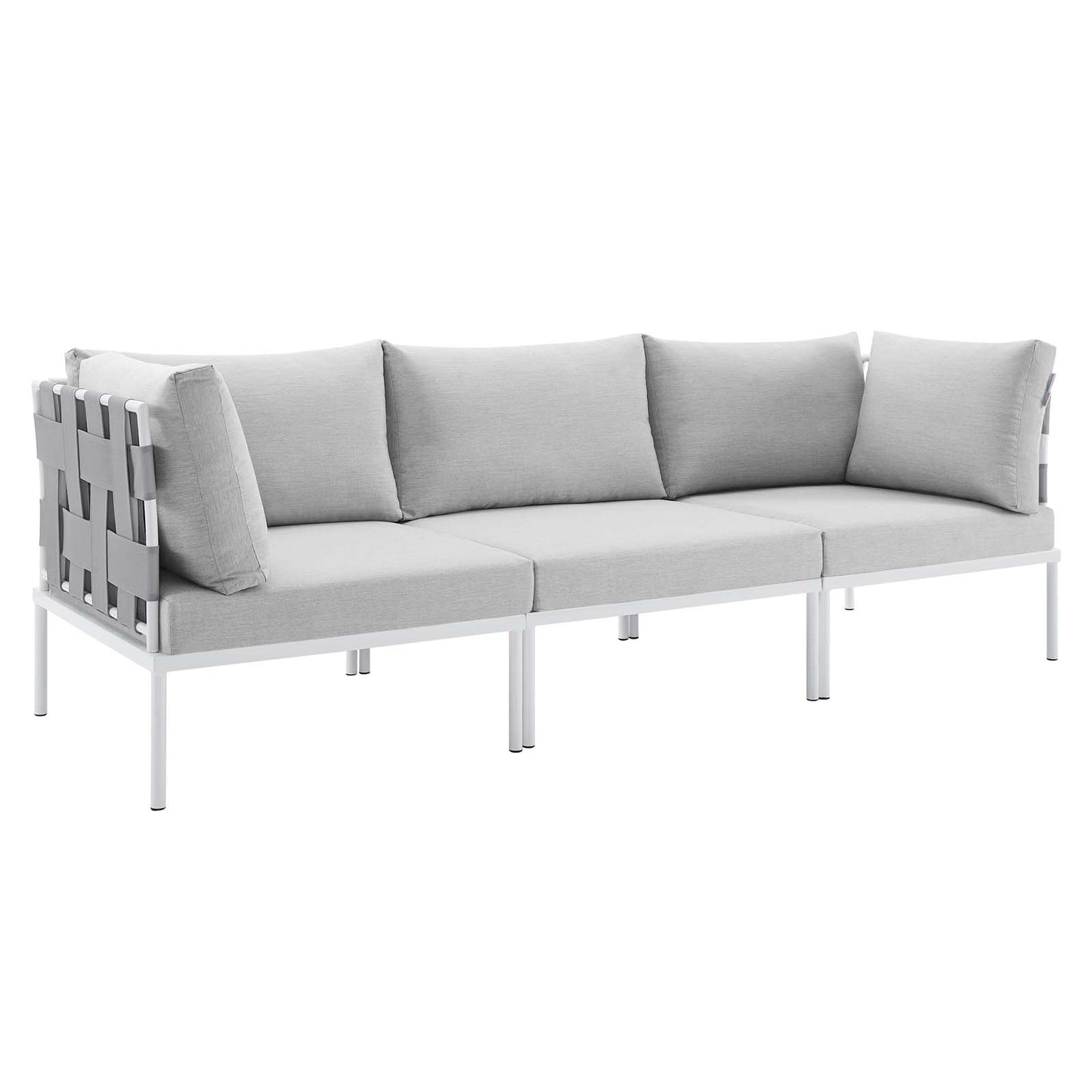 Modway EEI-4968-GRY-GRY Harmony Sunbrella Gray Outdoor Patio Aluminum Sofa