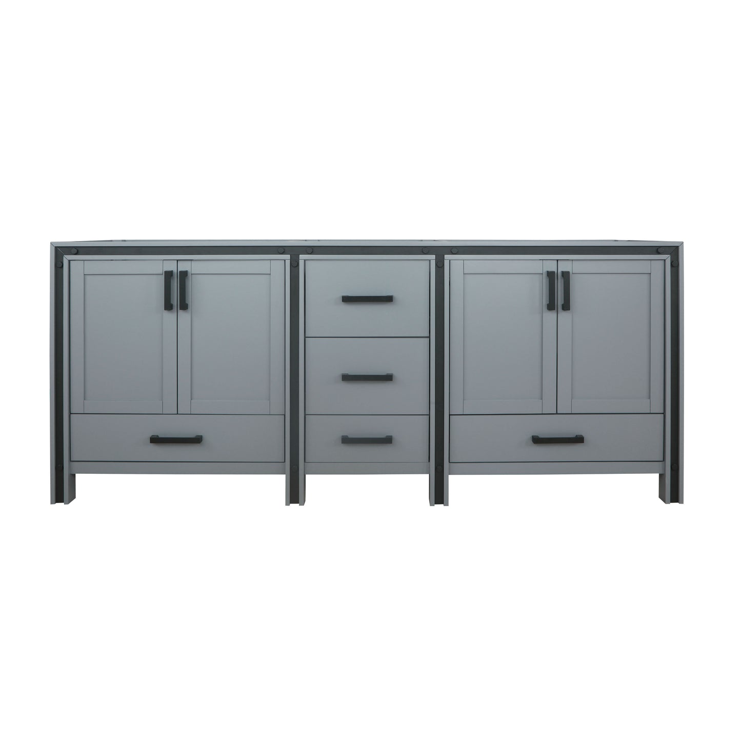 Ziva 80" Dark Grey Vanity Cabinet Only