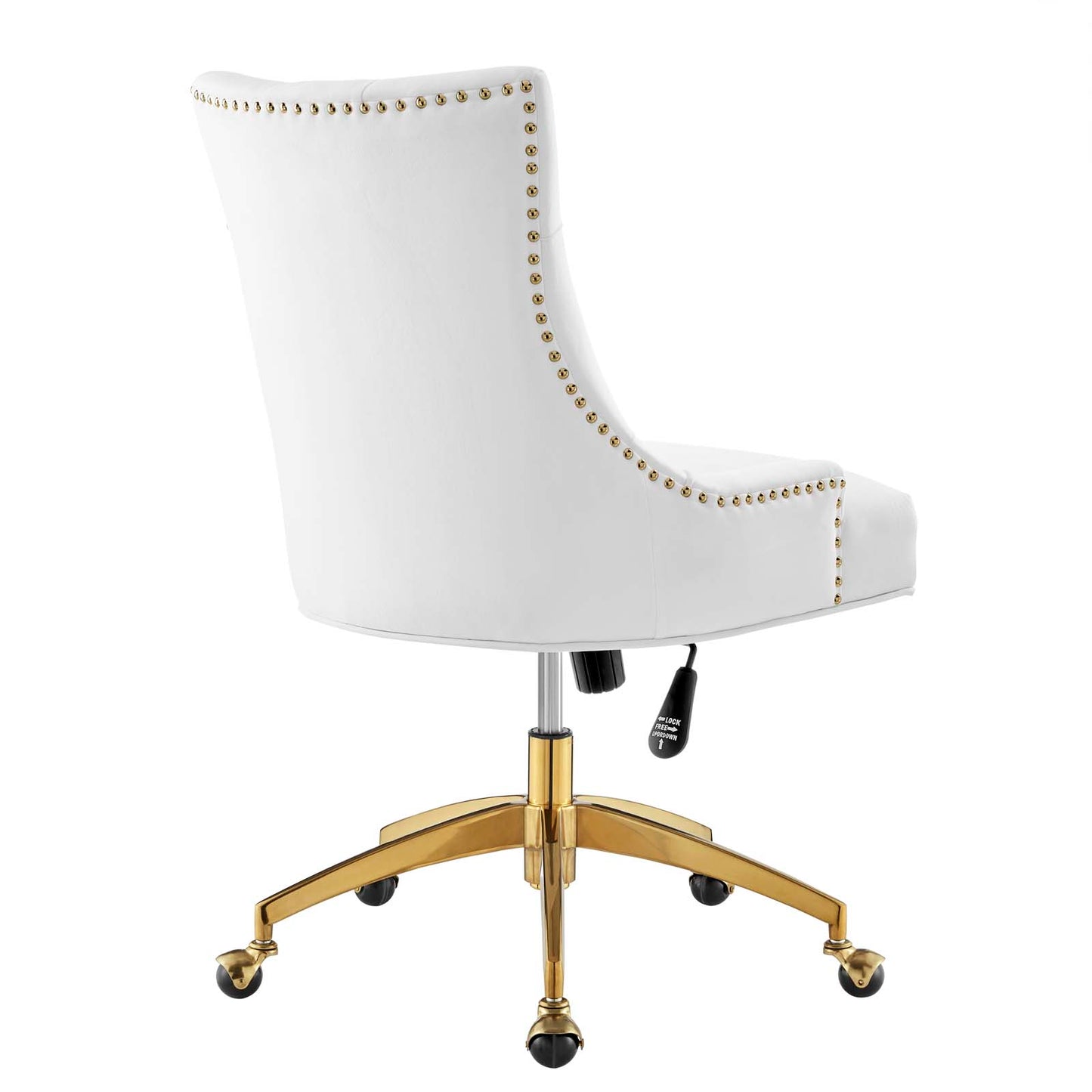 Modway Regent Tufted Performance Velvet Swivel Office Chair in Gold White