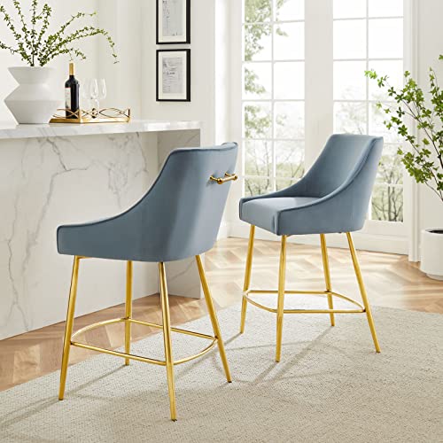 Modway EEI-6038-LBU Discern Counter Stools - Set of 2, Light Blue