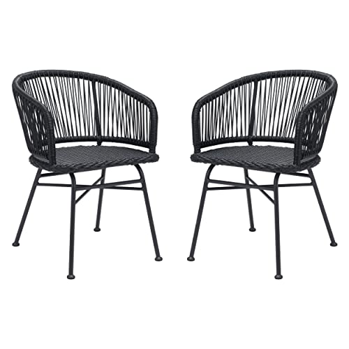 Zuo Modern Dining Chair (Set of 2) Black Zaragoza