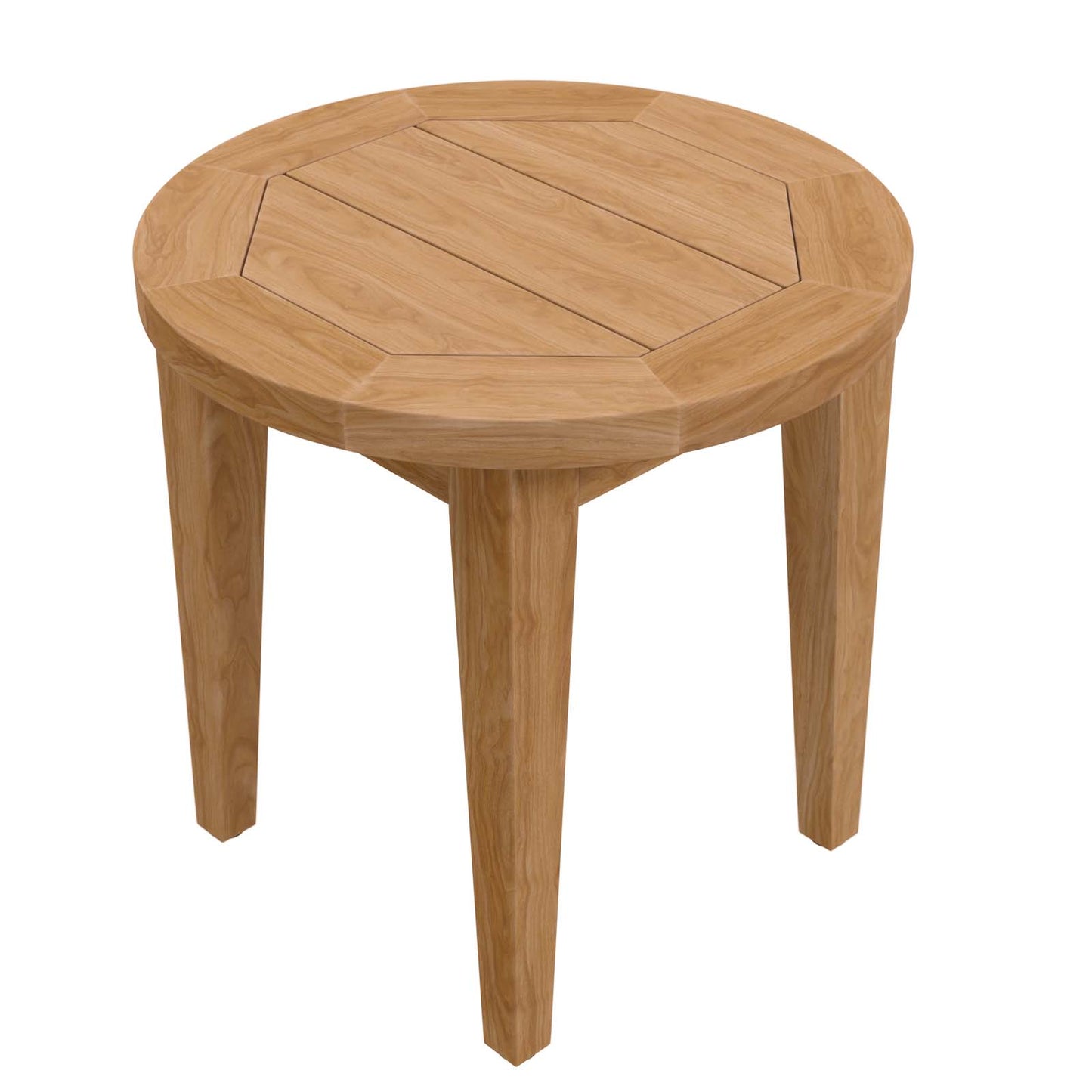 Modway Natural Brisbane Teak Wood Outdoor Patio Side Table EEI-5604-NAT