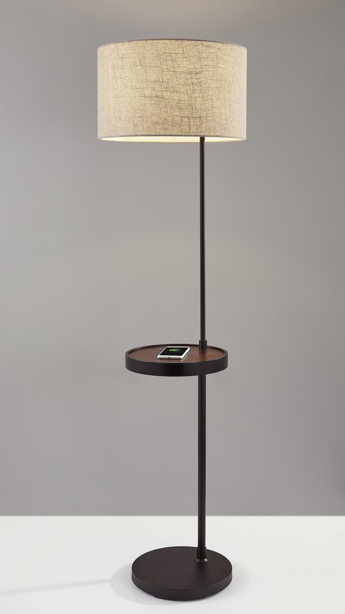 Oliver Wireless Charging Shelf Floor Lamp