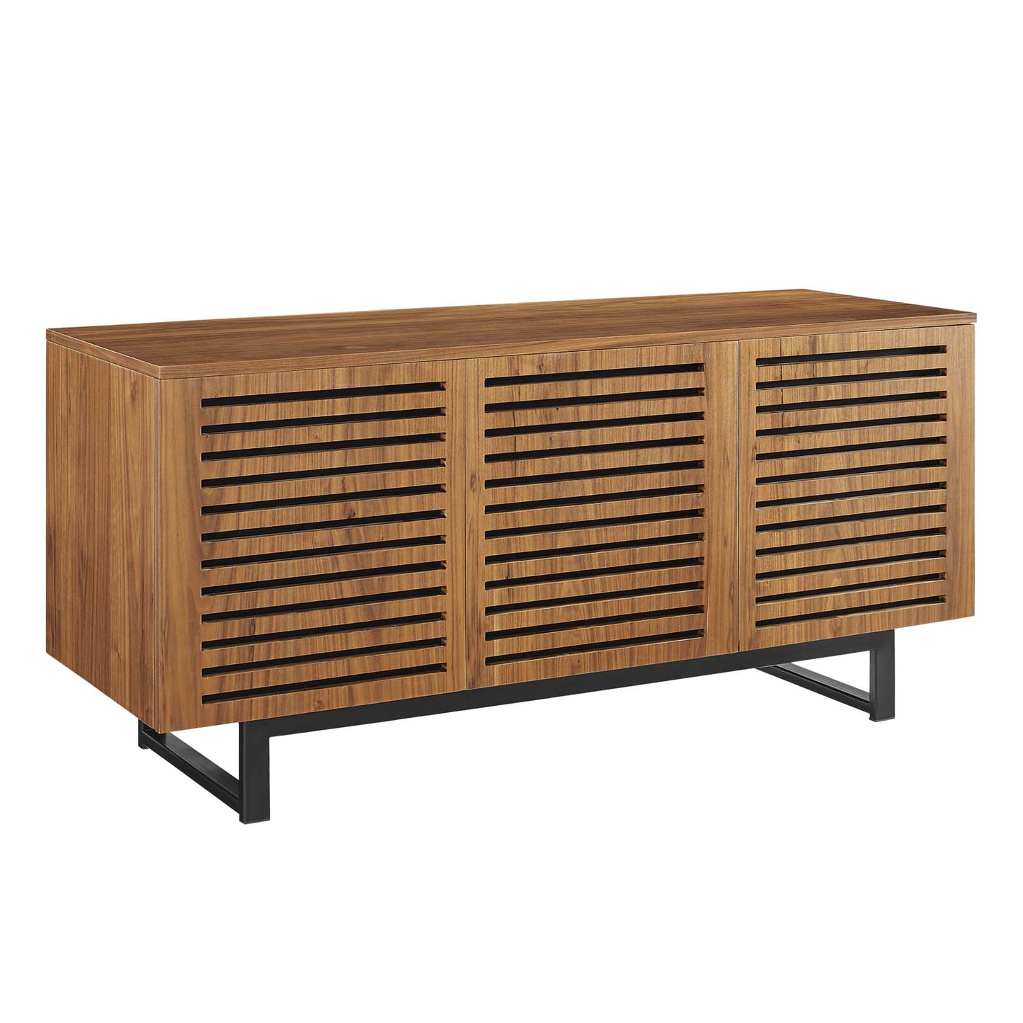 Modway Parker 55" Wood TV Stand in Walnut