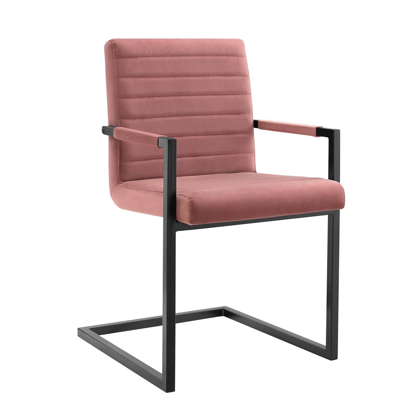 Modway Savoy Performance Velvet Dining Chair Set of 2, Dusty Rose