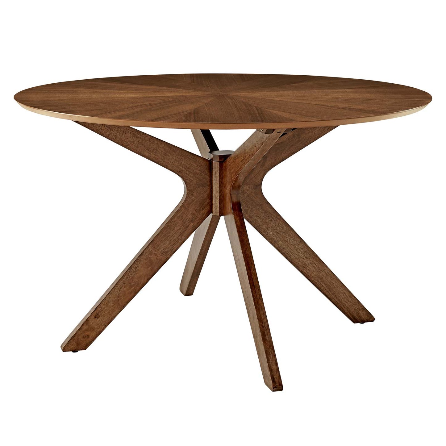 Modway Crossroads 63" Oval Wood Dining Table, Walnut