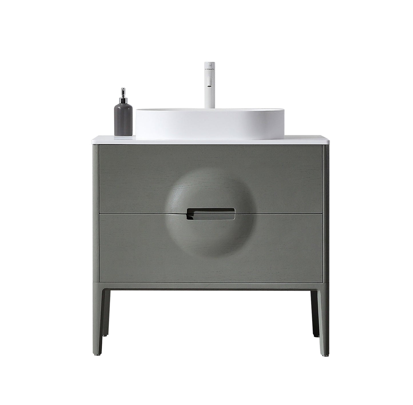 COLMAR 36” OLIVE GREEN FREESTANDING MODERN BATHROOM VANITY