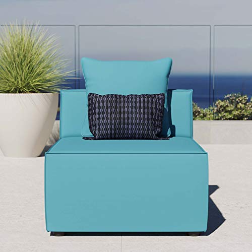 Modway EEI-4209-TUR Saybrook Patio Armless Chair in Turquoise