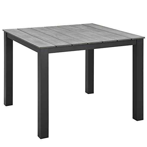 Modway Maine Aluminum Outdoor Patio 40" Dining Table in