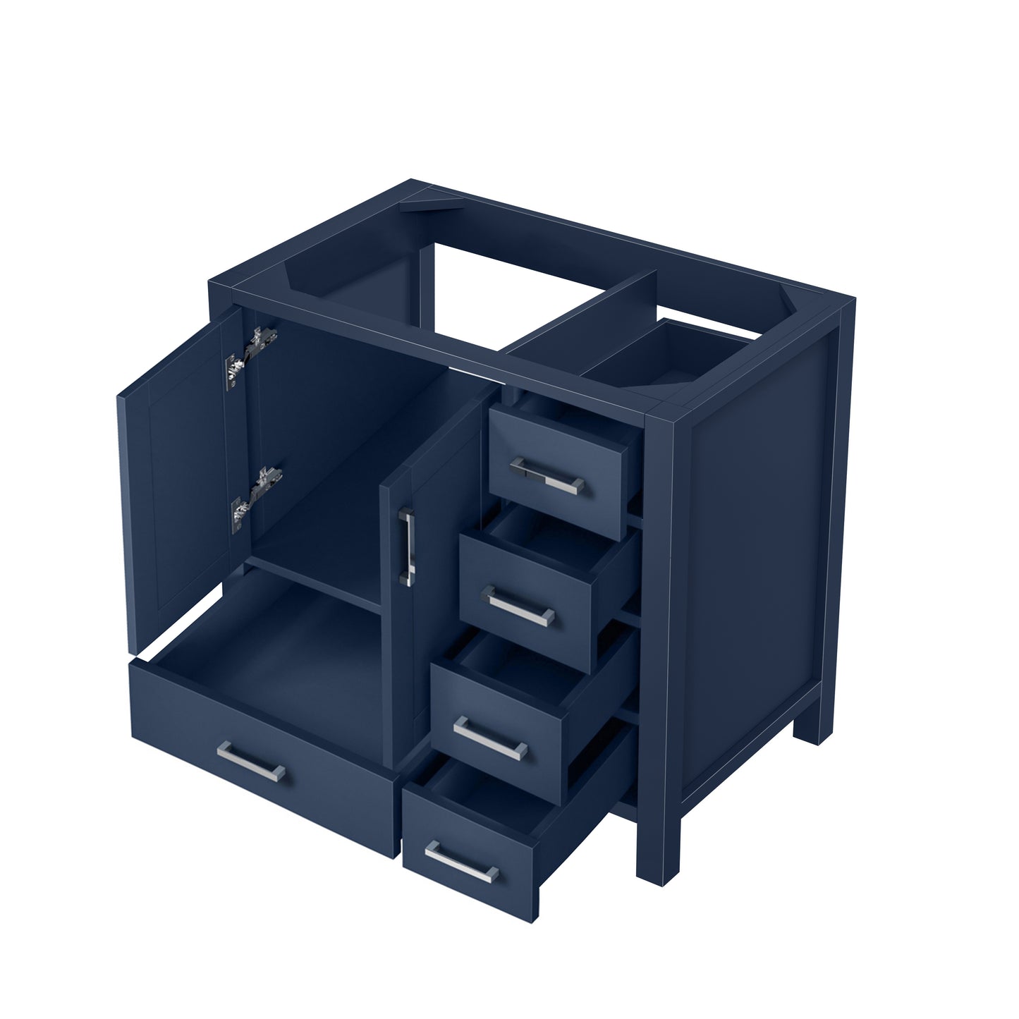 Jacques 36" Navy Blue Vanity Cabinet Only - Left Version