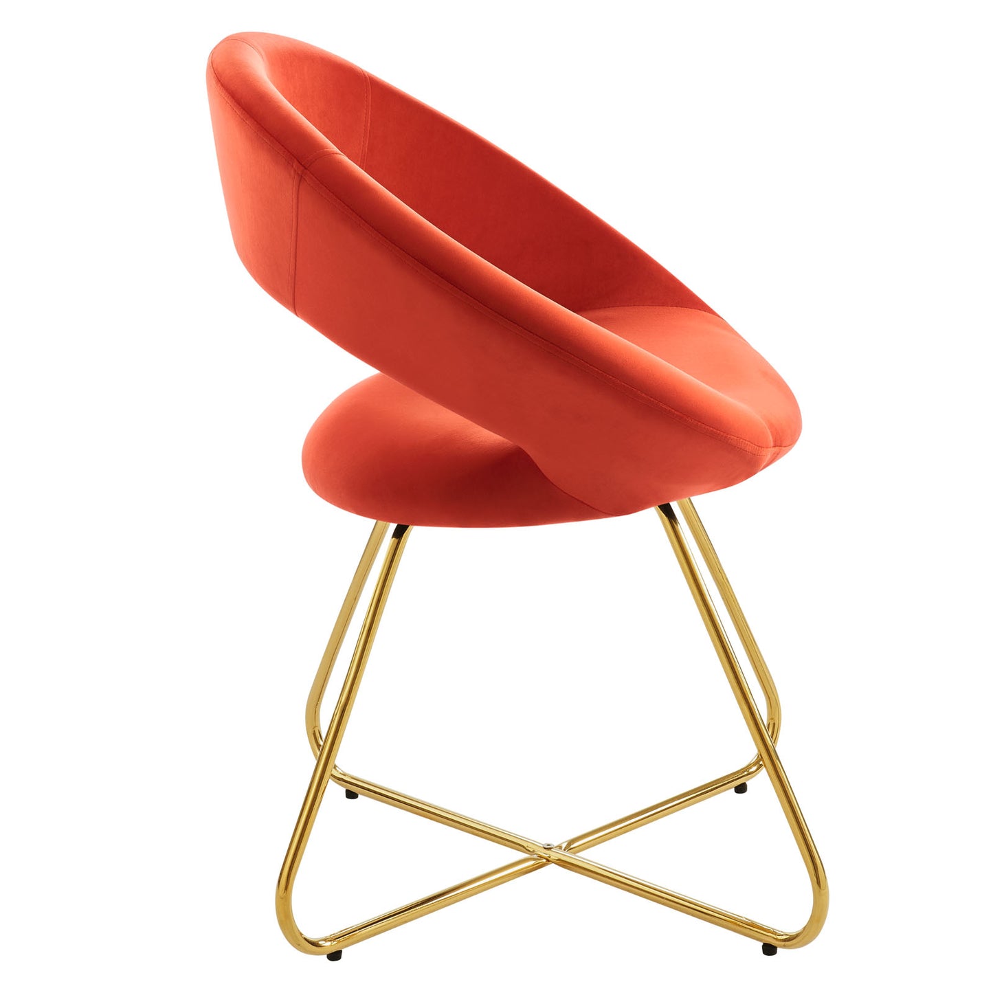 Modway Nouvelle Set of 2 Dining Chair in Gold Orange Finish EEI-4681-GLD-ORA