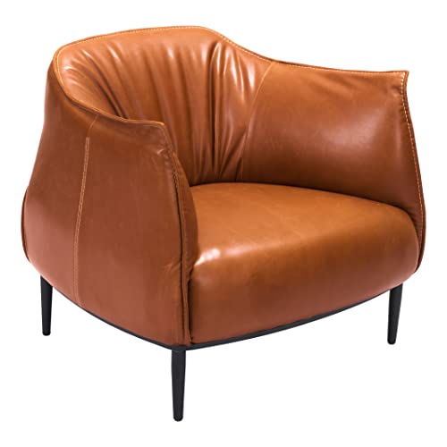 Zuo Modern - Julian Occasional Chair Coffee - Modern - Seating - Steel, Foam, 100% Polyurethane - Indoor - 31.4in Height