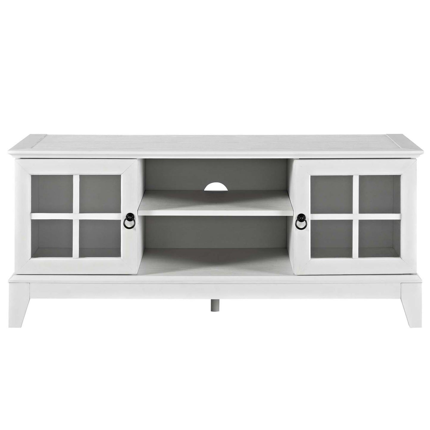 Modway Isle Coastal Contemporary 47 Inch TV Stand in White