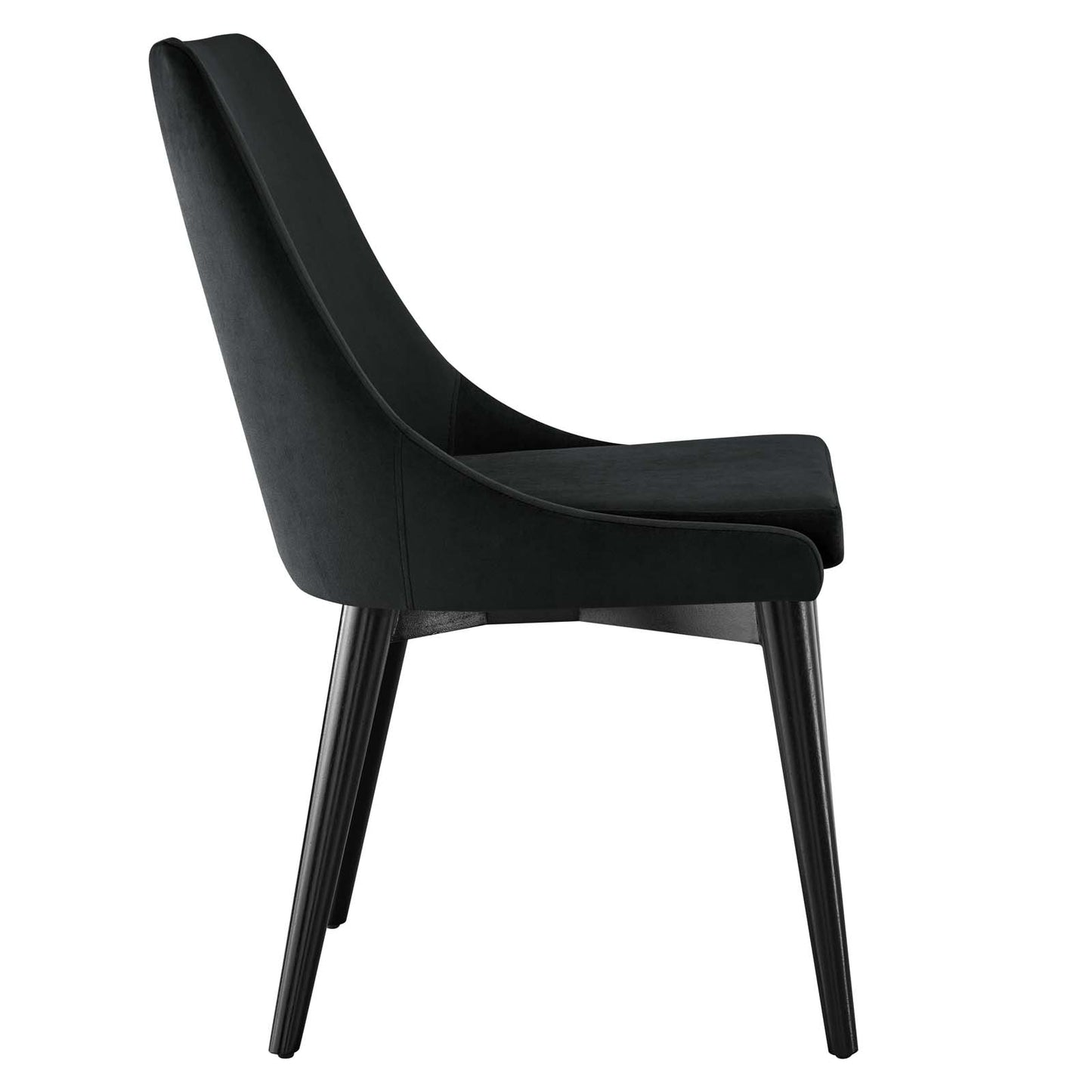 Modway Viscount Performance Velvet Dining Chair with Black Finish EEI-5009-BLK