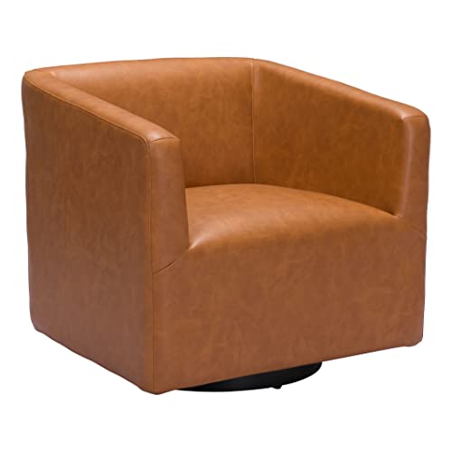 Zuo Modern - Brooks Accent Chair Brown - Modern - Seating - Metal, Foam, 100% Polyurethane - Indoor - 28in Height