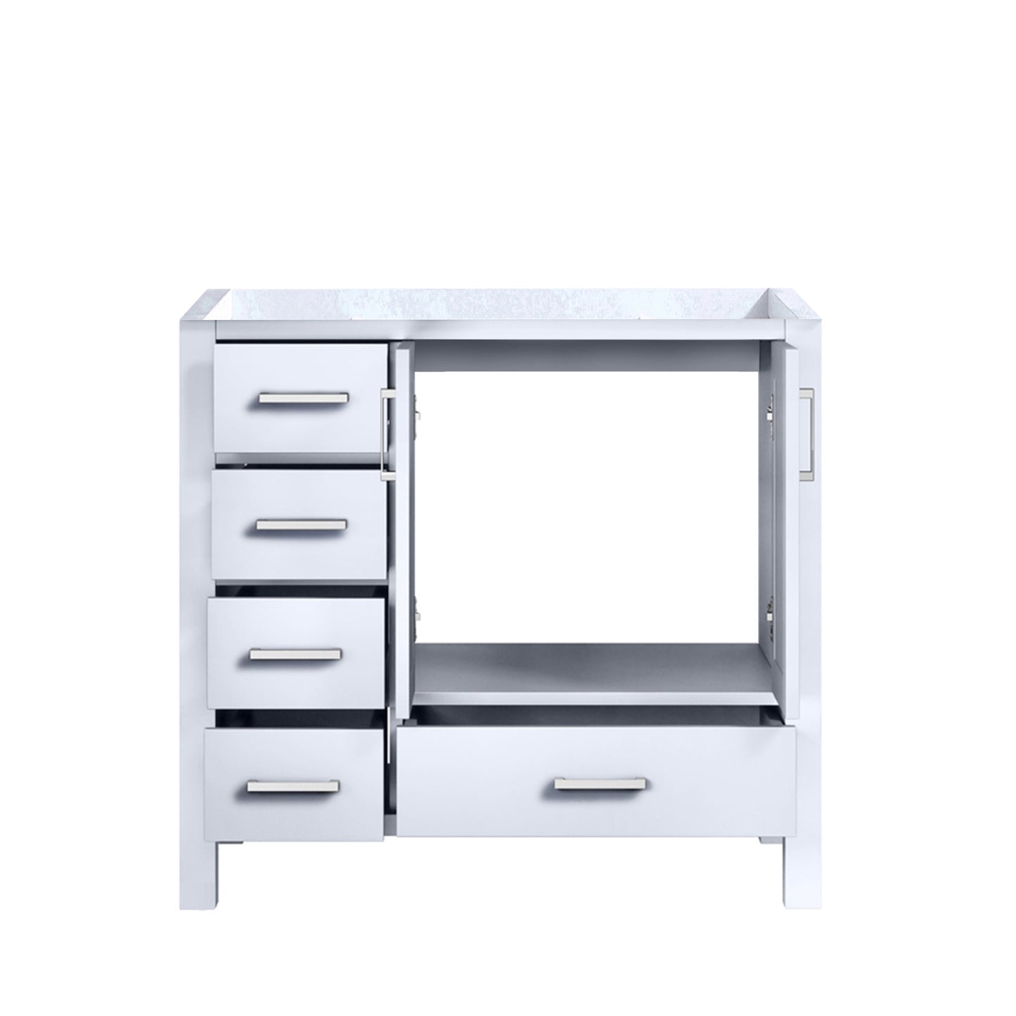 Jacques 36" White Vanity Cabinet Only - Right Version