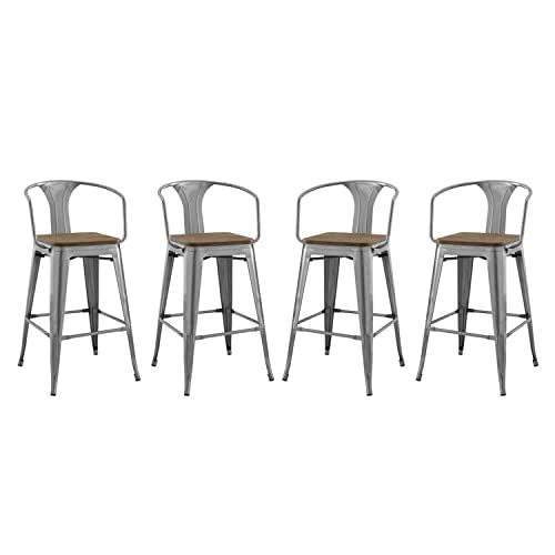 Modway Promenade Bar Stool Set of 4