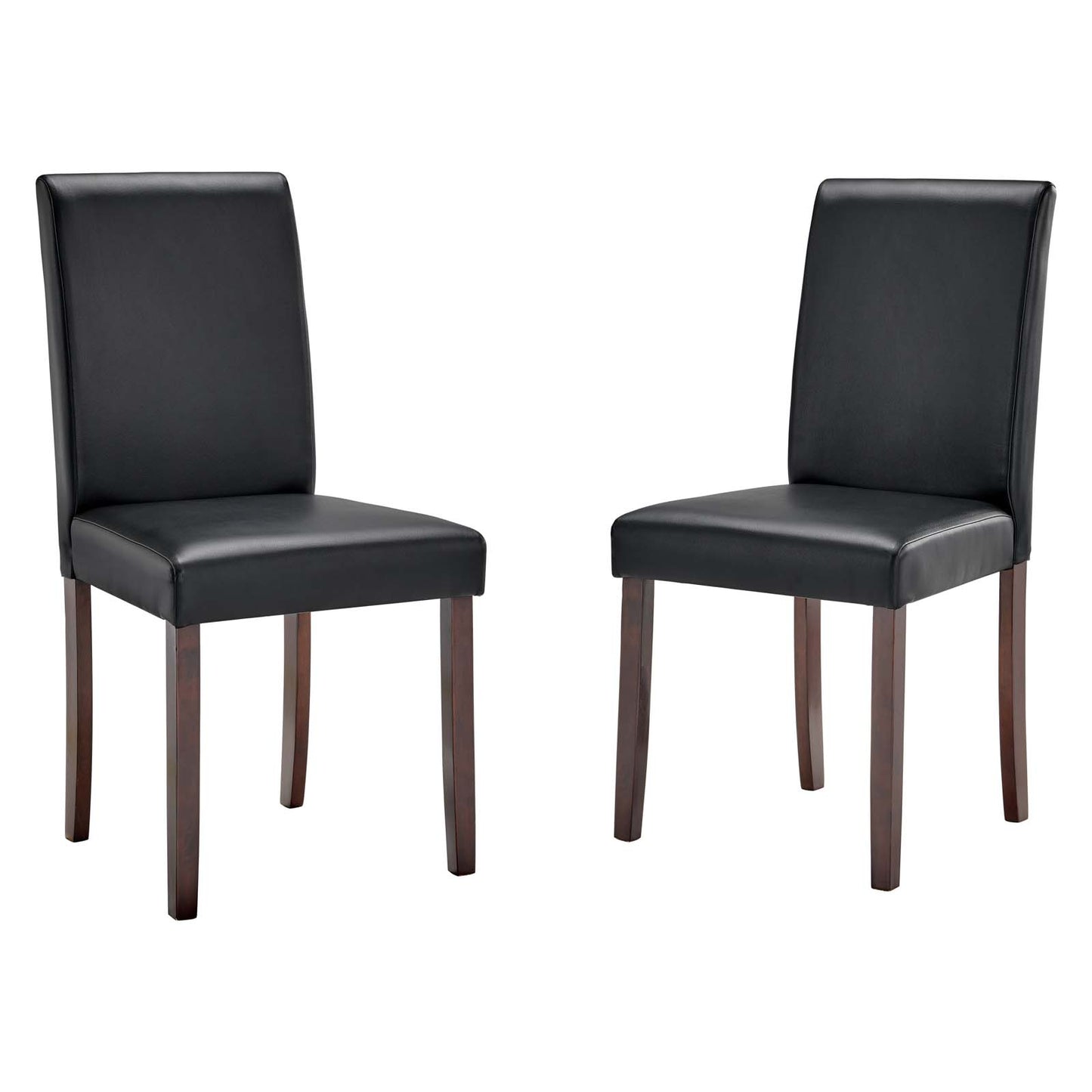 Modway Prosper Faux Leather Dining Side Chair Set of 2, Black