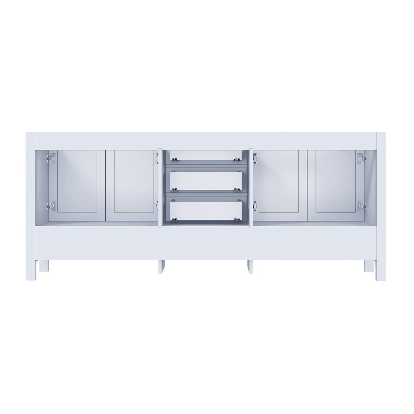 Jacques 80" White Vanity Cabinet Only