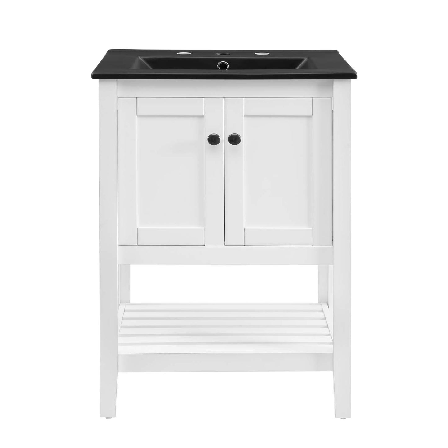 Modway Prestige 24" Bathroom Vanity with Sink in White Black